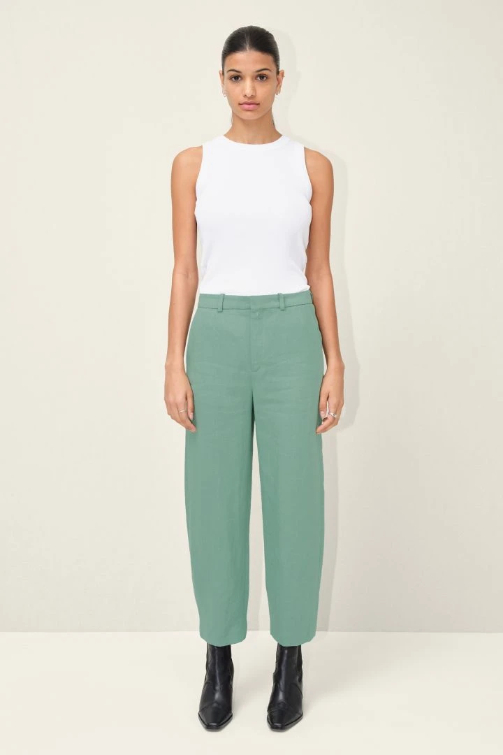 Herrenhosen-Style Aus Leinen-Viskose-Mix Grün 4 Herrenhosen-Style Aus Leinen-Viskose-Mix Grün – Bild 2