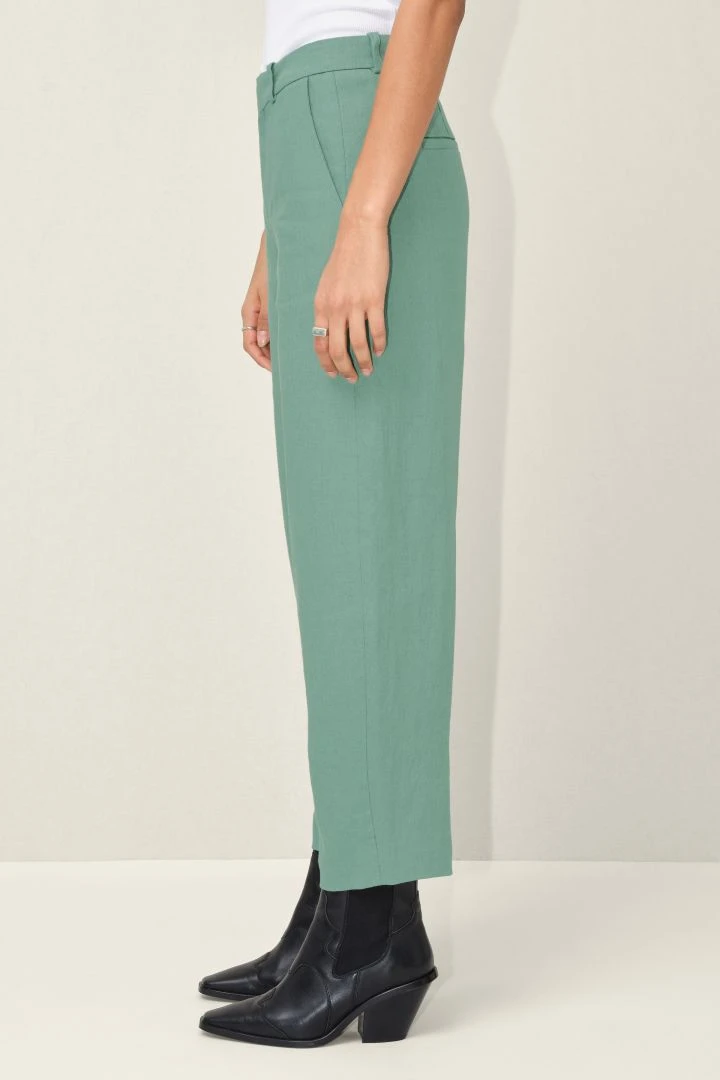 Herrenhosen-Style Aus Leinen-Viskose-Mix Grün 6 Herrenhosen-Style Aus Leinen-Viskose-Mix Grün – Bild 4