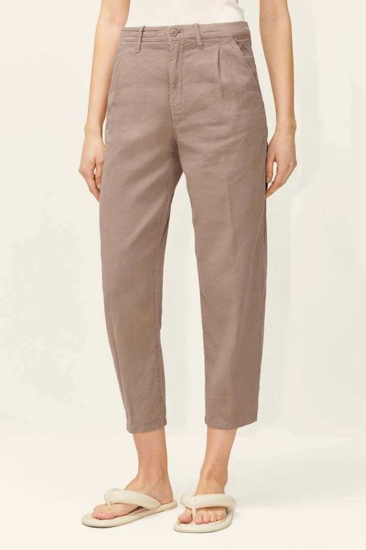 Bundfaltenhose In Strukturiertem Leinen-Baumwollmix Braun 3 Bundfaltenhose In Strukturiertem Leinen-Baumwollmix Braun