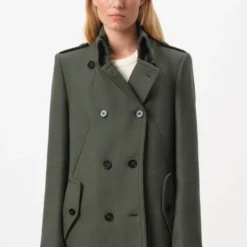 DRYKORN Uniformmantel In Winterlichem Woll-Mix Grün