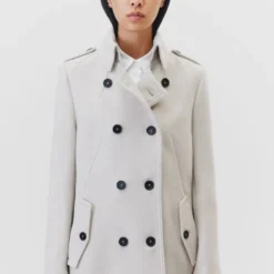 DRYKORN Uniformmantel In Winterlichem Woll-Mix Braun