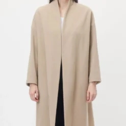 Hüllenmantel In Wollflausch Beige