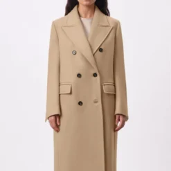 Blazermantel Mit Schulterbetonung In Hochwertigem Woll-Alpaka Mix Braun