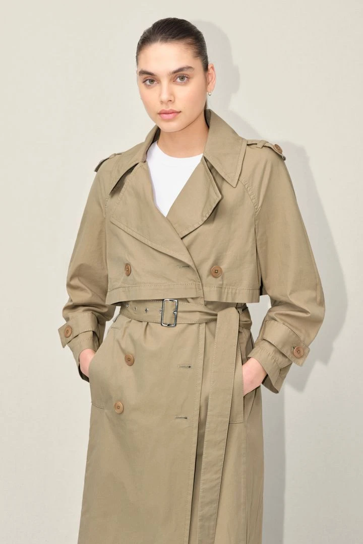 DRYKORN Klassischer Trench Mit Weitem Raglanärmel Braun 3 DRYKORN Klassischer Trench Mit Weitem Raglanärmel Braun