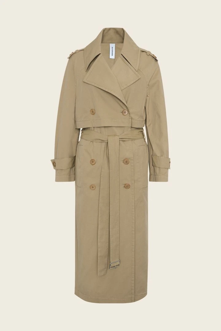 DRYKORN Klassischer Trench Mit Weitem Raglanärmel Braun 8 DRYKORN Klassischer Trench Mit Weitem Raglanärmel Braun – Bild 6