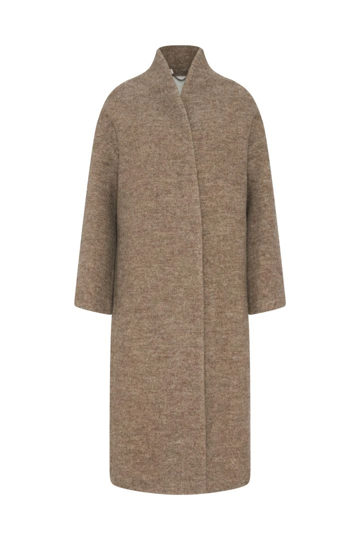 Lässiger Hüllenmantel In Weicher Rhönschaf Schurwolle Braun 7 Lässiger Hüllenmantel In Weicher Rhönschaf Schurwolle Braun – Bild 5