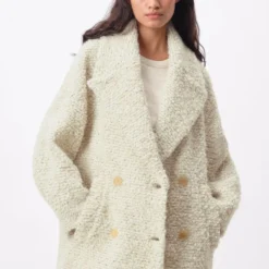 Cabanjacke In Two-Tone Bouclé Braun