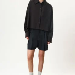 DRYKORN Oversize-Hemdbluse Mit Tiefer Rückenpasse In Softem Flanell Schwarz -Günstiges Drykorn Geschäft 10 87 120070 87513 FLANNA 1000 02 96cf02fd847cec86a9d10cb42a60d4d103f2807a 720x1080