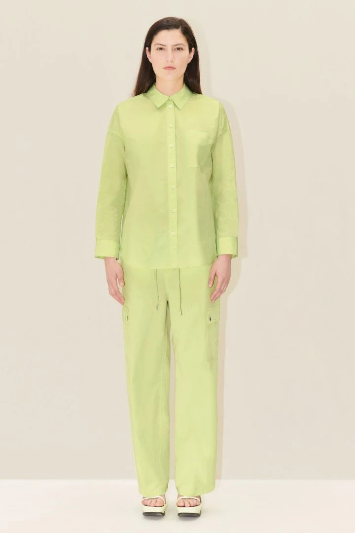 DRYKORN Hemdbluse Aus Popelin Gelb 4 DRYKORN Hemdbluse Aus Popelin Gelb – Bild 2