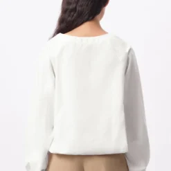 DRYKORN Bluse Mit Ballonsaum Und Ballonärmel In Popelin Weiß -Günstiges Drykorn Geschäft 10 87 124120 87515 LEFAELA 6000 03 40a16c205289198ea085224758368d0d27520509 720x1080