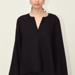 DRYKORN Lässige Tunika Aus Leinen Schwarz