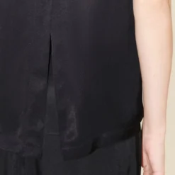 DRYKORN Shirt Bluse Mit Rückenschlitz Aus Fließendem Viskose Satin Schwarz -Günstiges Drykorn Geschäft 10 87 130039 87489 ALINUA 1000 05 dd9b9556106b31d79980d13d619c12816b180ada 720x1080