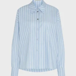 DRYKORN Hemdbluse In Baumwoll-Popelin Mit Streifen Blau -Günstiges Drykorn Geschäft 10 87 144056 87370 CLOELIA 3702 07 aefd1231c145fdc267bdc5cdd0ac41fc3d6df344 720x1080