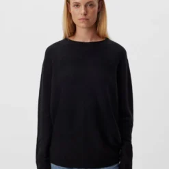 Pullover Aus Reiner Schurwolle Schwarz