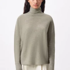 DRYKORN Egg-Shape Rollkragenpullover In Merinowolle Braun