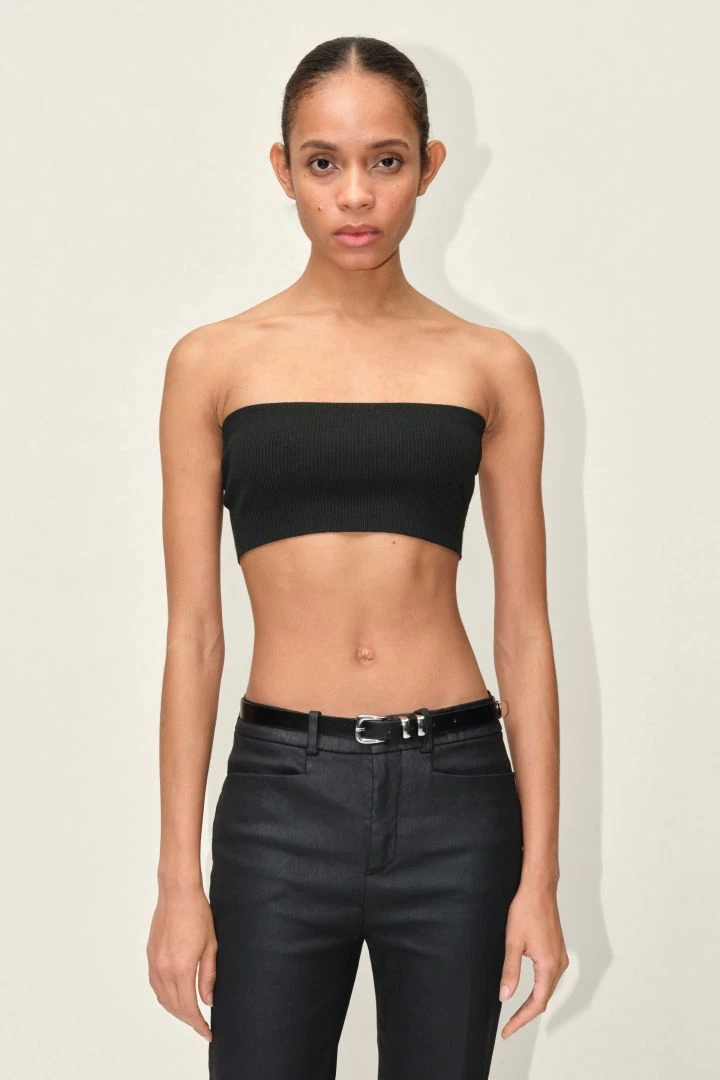 DRYKORN Bandeau-Strick-Top Schwarz 3 DRYKORN Bandeau-Strick-Top Schwarz