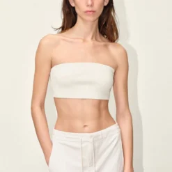 DRYKORN Bandeau-Strick-Top Off_white