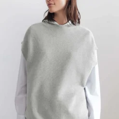 Pullunder Aus Baumwoll-Kaschmir-Mix Grau