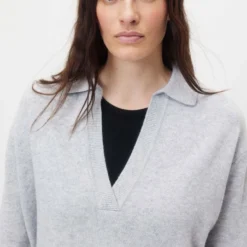 Pullover In Woll-Viskose-Mix Grau