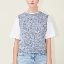 DRYKORN Ärmelloses Stricktop Blau