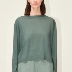 Longsleeve Mit Rundhals Grün