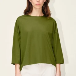 DRYKORN T-Shirt Aus Lyocell-Baumwoll-Jersey Grün