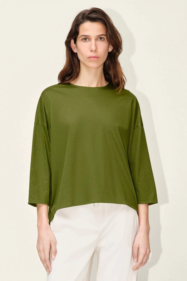 DRYKORN T-Shirt Aus Lyocell-Baumwoll-Jersey Grün 3 DRYKORN T-Shirt Aus Lyocell-Baumwoll-Jersey Grün