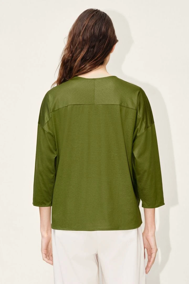 DRYKORN T-Shirt Aus Lyocell-Baumwoll-Jersey Grün 5 DRYKORN T-Shirt Aus Lyocell-Baumwoll-Jersey Grün – Bild 3