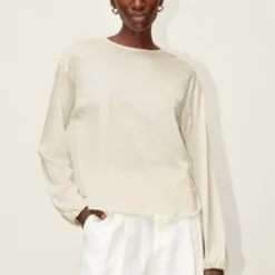 T-Shirt Aus Lyocell-Baumwoll-Jersey Off_white