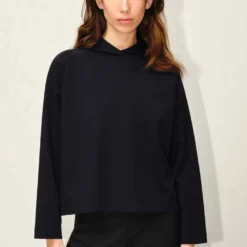 Hoodie Aus Lyocell-Jersey Schwarz