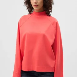 DRYKORN Sweatshirt Mit Stehkragen Orange