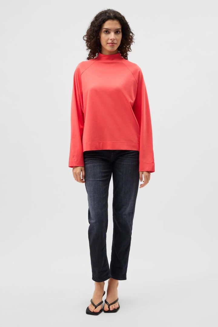 DRYKORN Sweatshirt Mit Stehkragen Orange 4 DRYKORN Sweatshirt Mit Stehkragen Orange – Bild 2