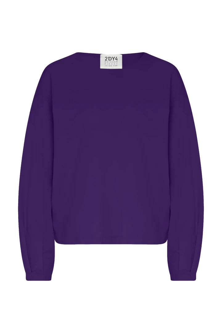 Longsleeve Mit U-Boot Ausschnitt In Cleanem Jersey Lila 6 Longsleeve Mit U-Boot Ausschnitt In Cleanem Jersey Lila – Bild 4